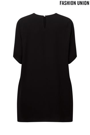 Fashion Union Curve Embroidered Shirt Dress